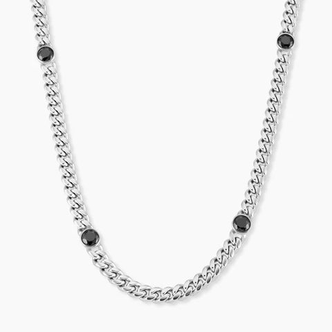 Cuban Link Onyx Inset Chain