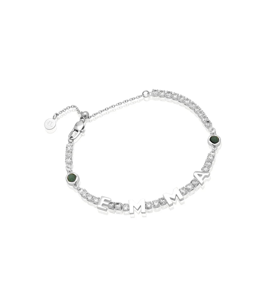 Custom Name Tennis Bracelet (Silver)