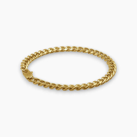 5MM CUBAN LINK BRACELET - GOLD