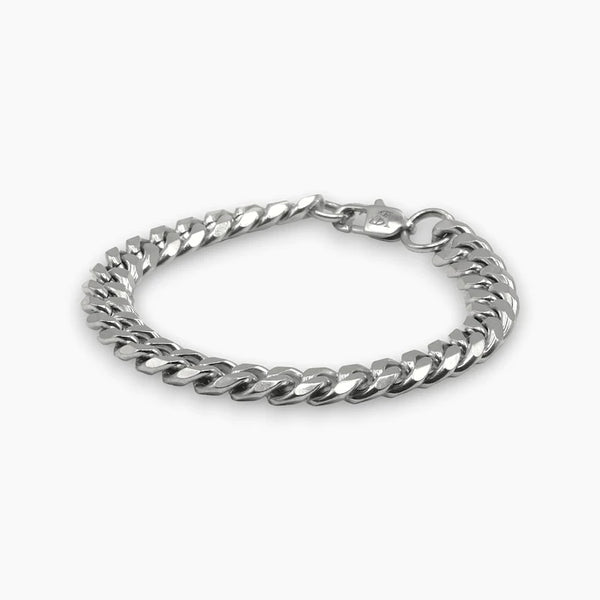 8MM CUBAN LINK BRACELET - SILVER