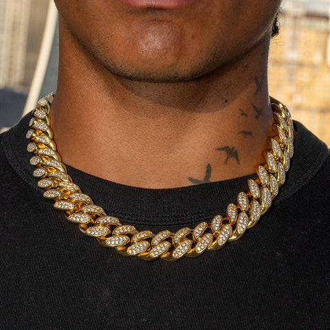 19MM ICED CUBAN CHAIN - GOLD