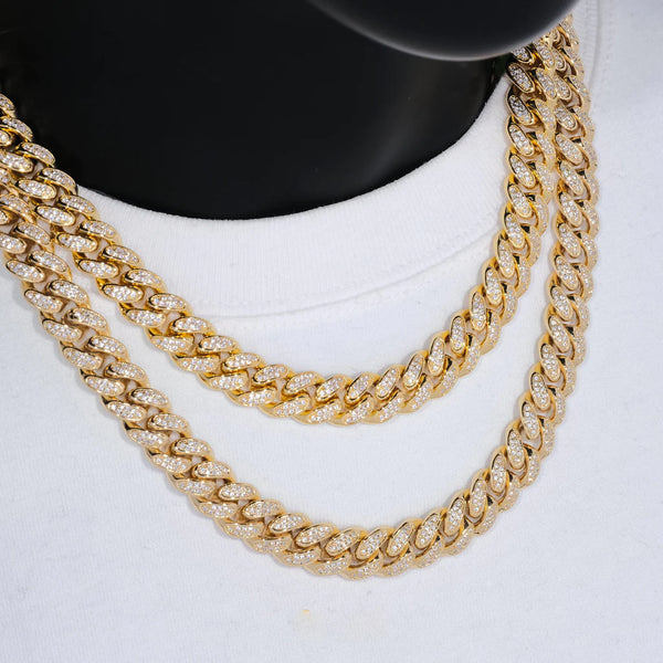 Fully Iced Out Cuban Link Chain 12mm