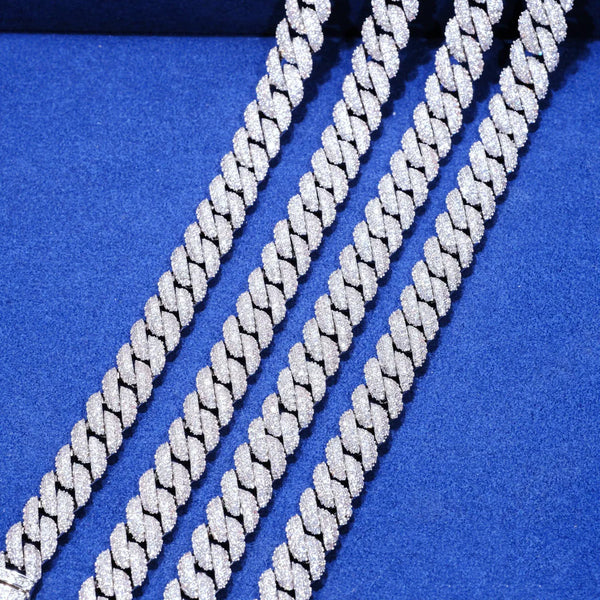 CUBAN LINK CHAIN 18K WHITE GOLD 10MM