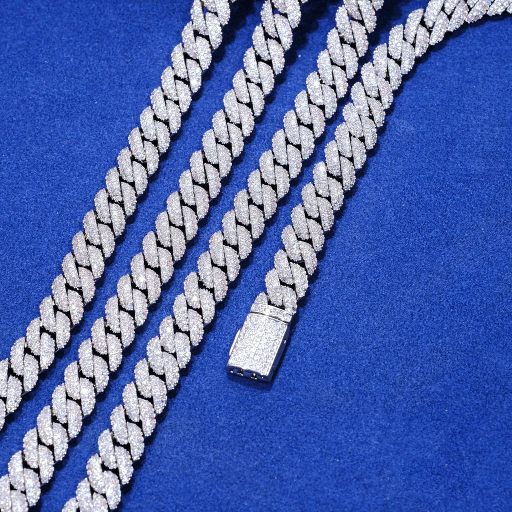 CUBAN LINK CHAIN 18K WHITE GOLD 10MM