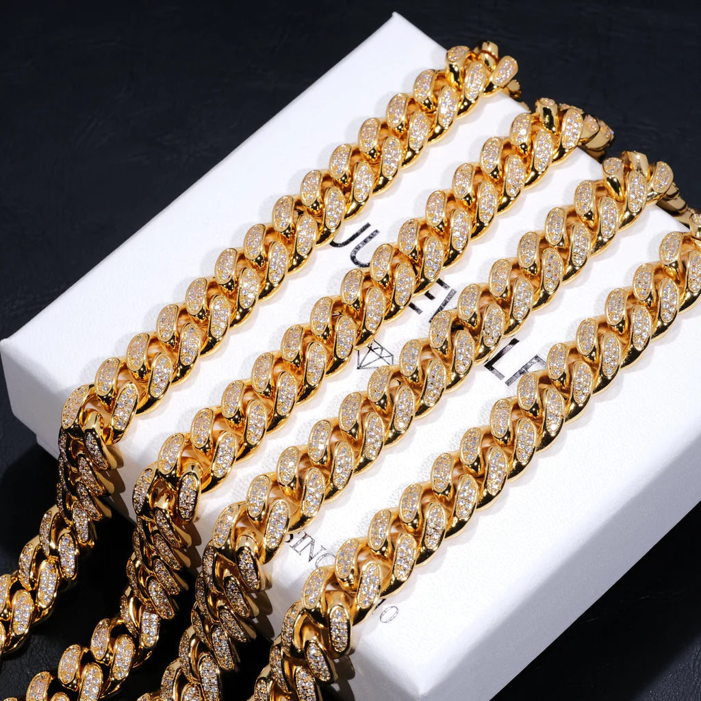 Fully Iced Out Cuban Link Chain 12mm