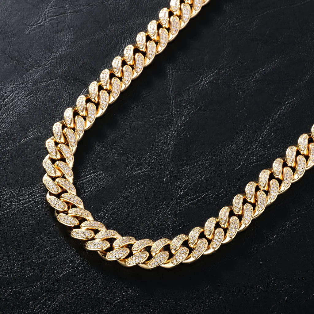 Fully Iced Out Cuban Link Chain 12mm