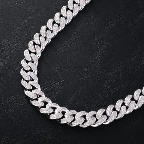 Fully Iced Out Cuban Link Chain 12mm