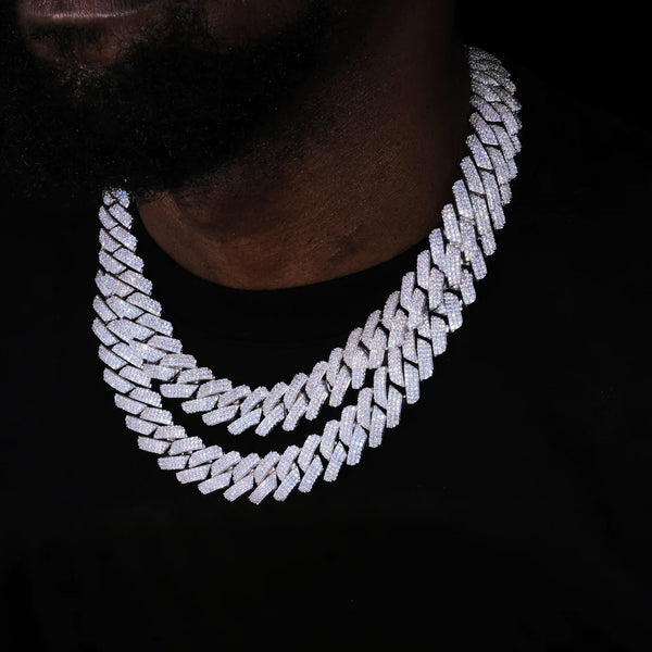 ICED PRONG CUBAN CHAIN 19MM