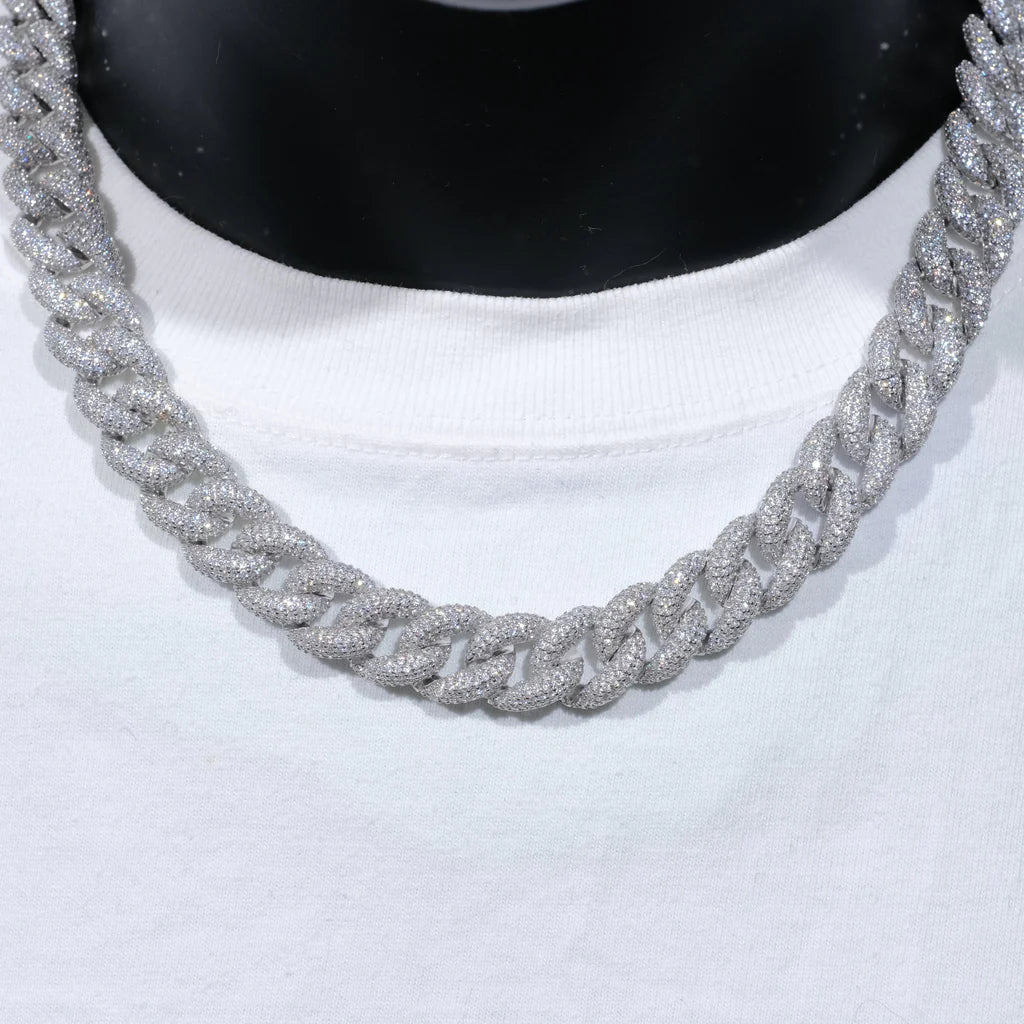 5-ROW ICED CUBAN CHAIN 15MM