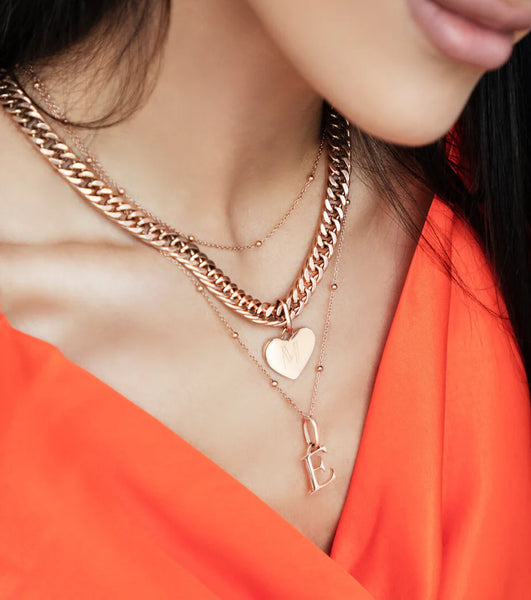 Initial Necklace (Rose Gold)