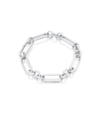 Figaro Chain Bracelet (Silver)