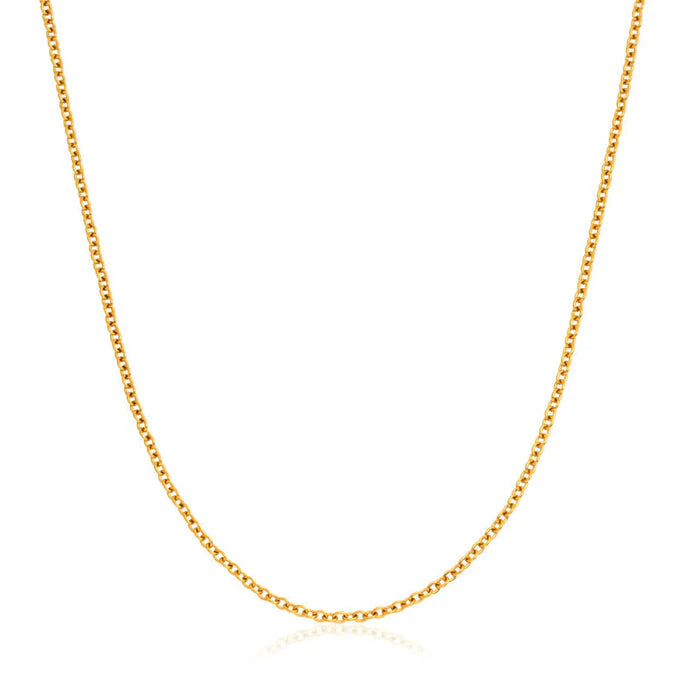 Lowercase Initial Fine Chain Necklace (Rose Gold)