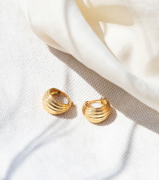 Ribbed Hoops (Gold)