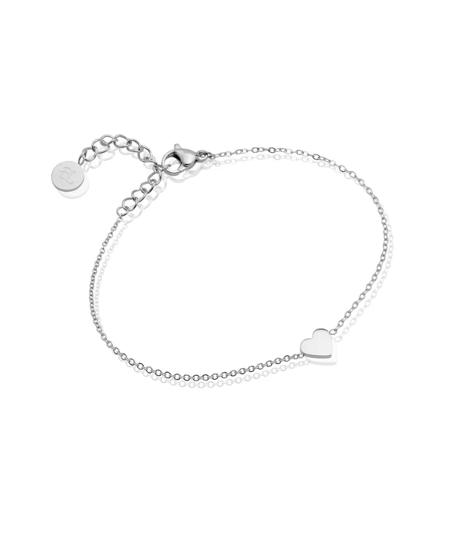 Mini Heart Bracelet (Silver)