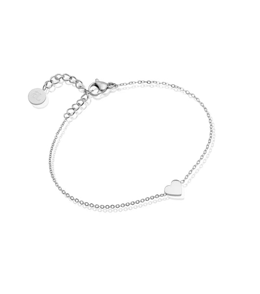 Mini Heart Bracelet (Silver)