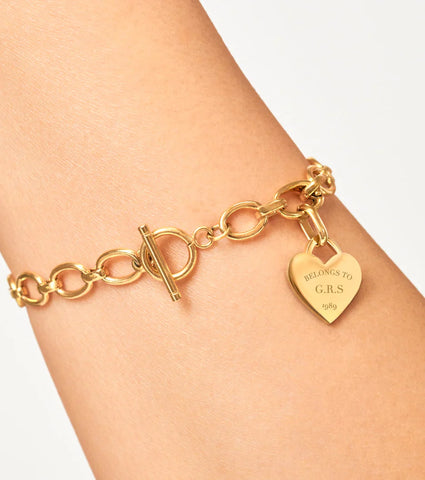 Oval Link Chain Bracelet (Gold)