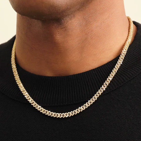 Iced Out Cuban Link Chain 5mm - 22 Length