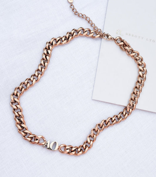 Initial Choker (Rose Gold)