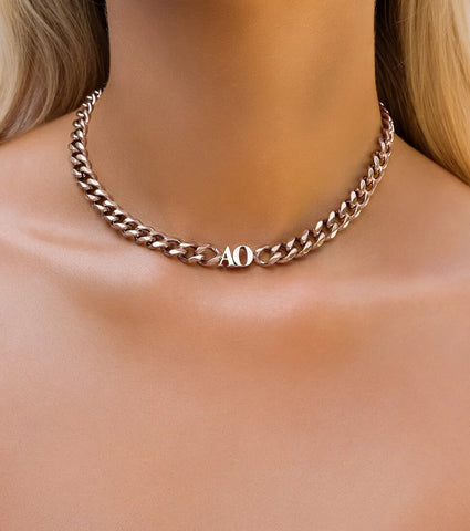 Initial Choker (Rose Gold)