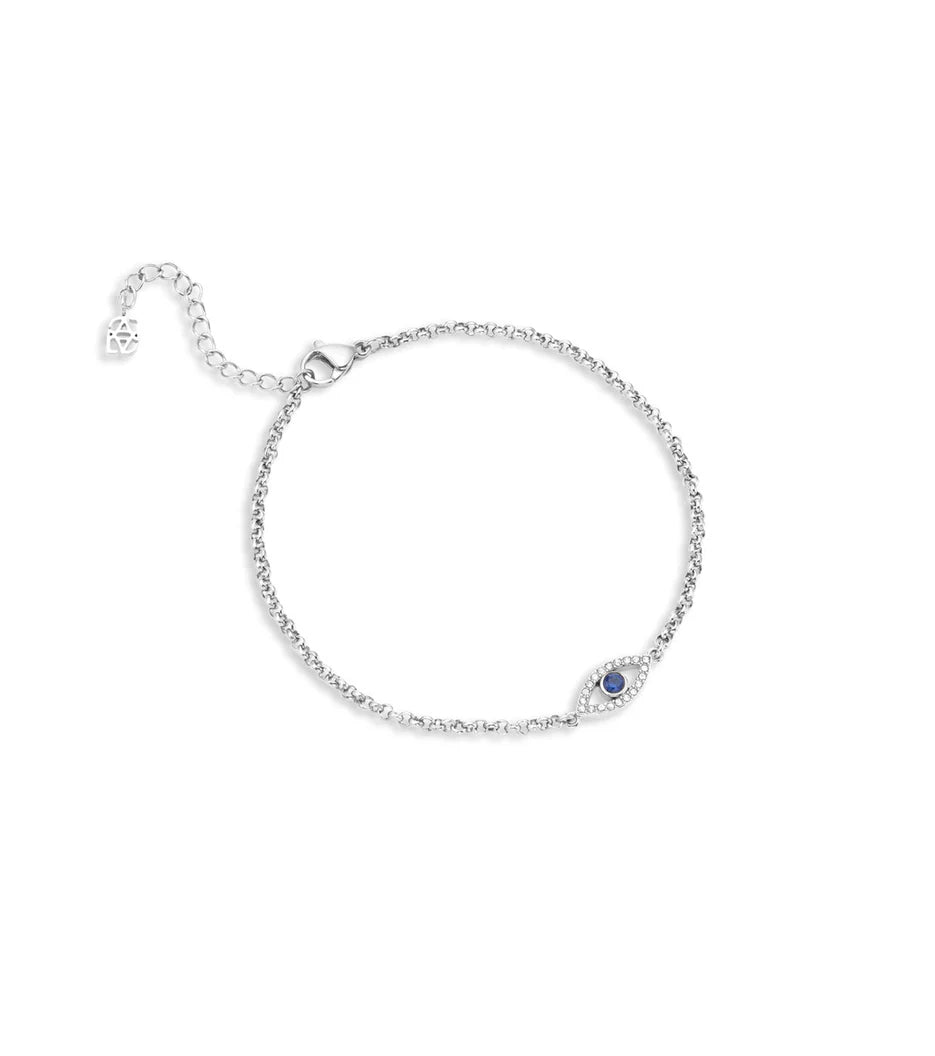 Custom Evil Eye Bracelet (Silver)