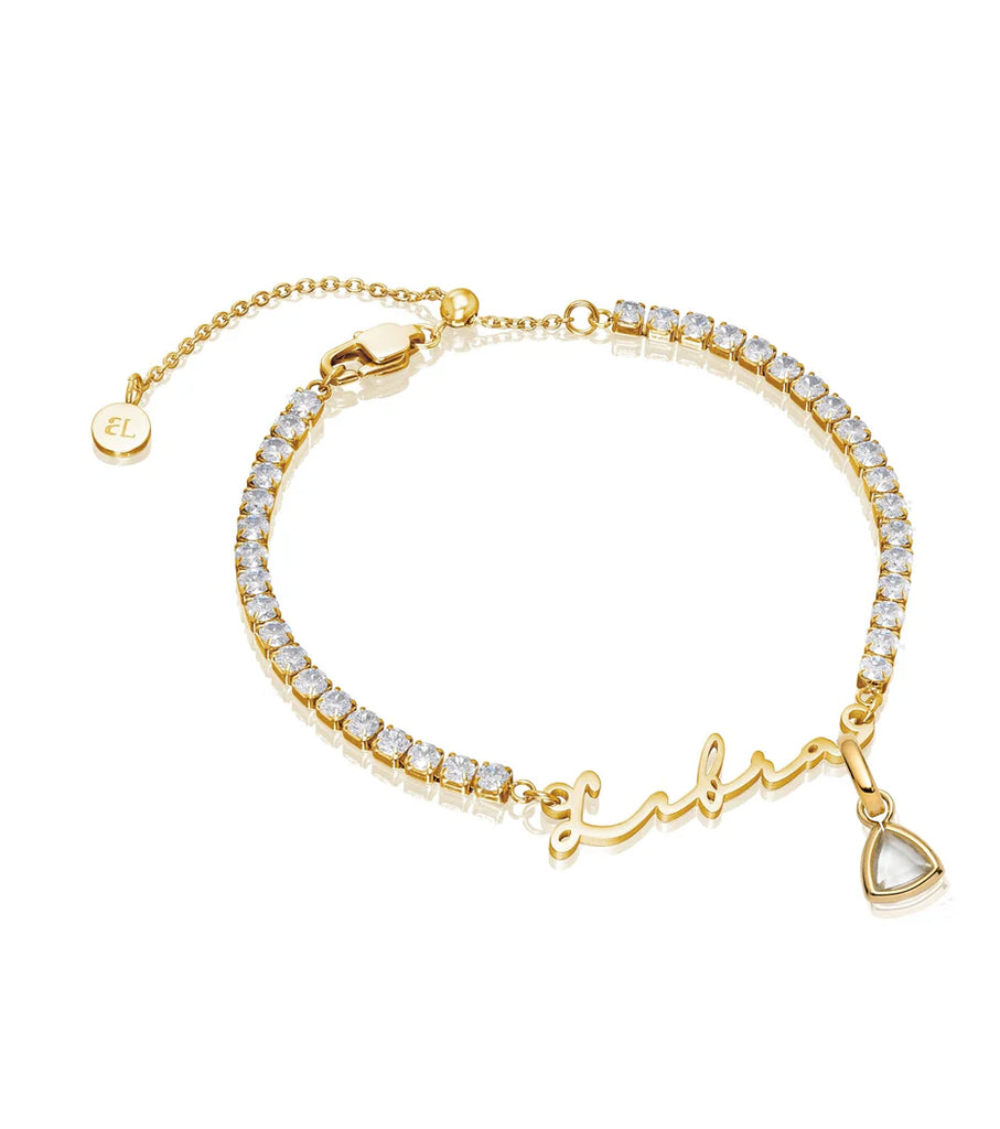 Signature Name Tennis Bracelet (Gold)