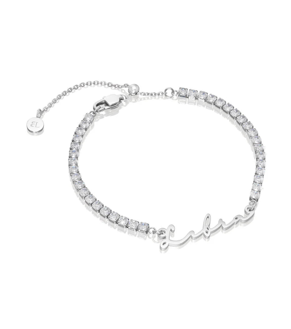 Signature Name Tennis Bracelet (Silver)