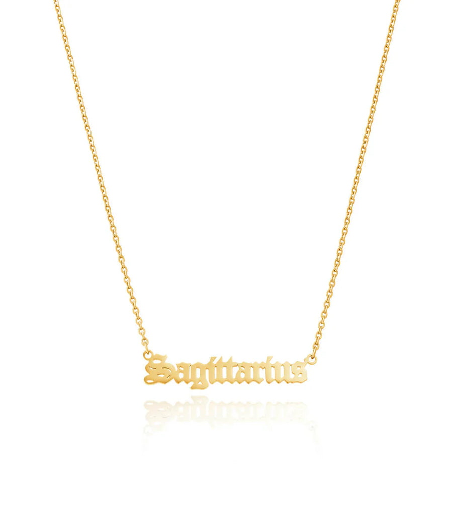 Old English Name Necklace (Gold)