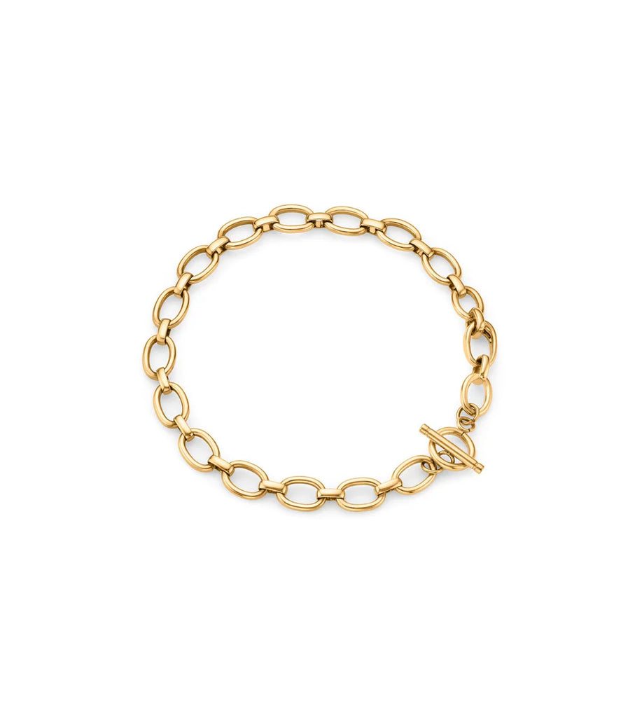 Oval Link Chain Bracelet (Gold)