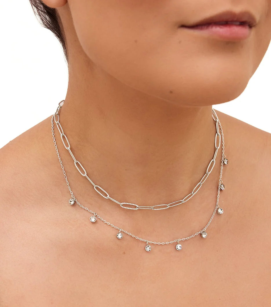 Paperclip Chain Necklace (Silver)