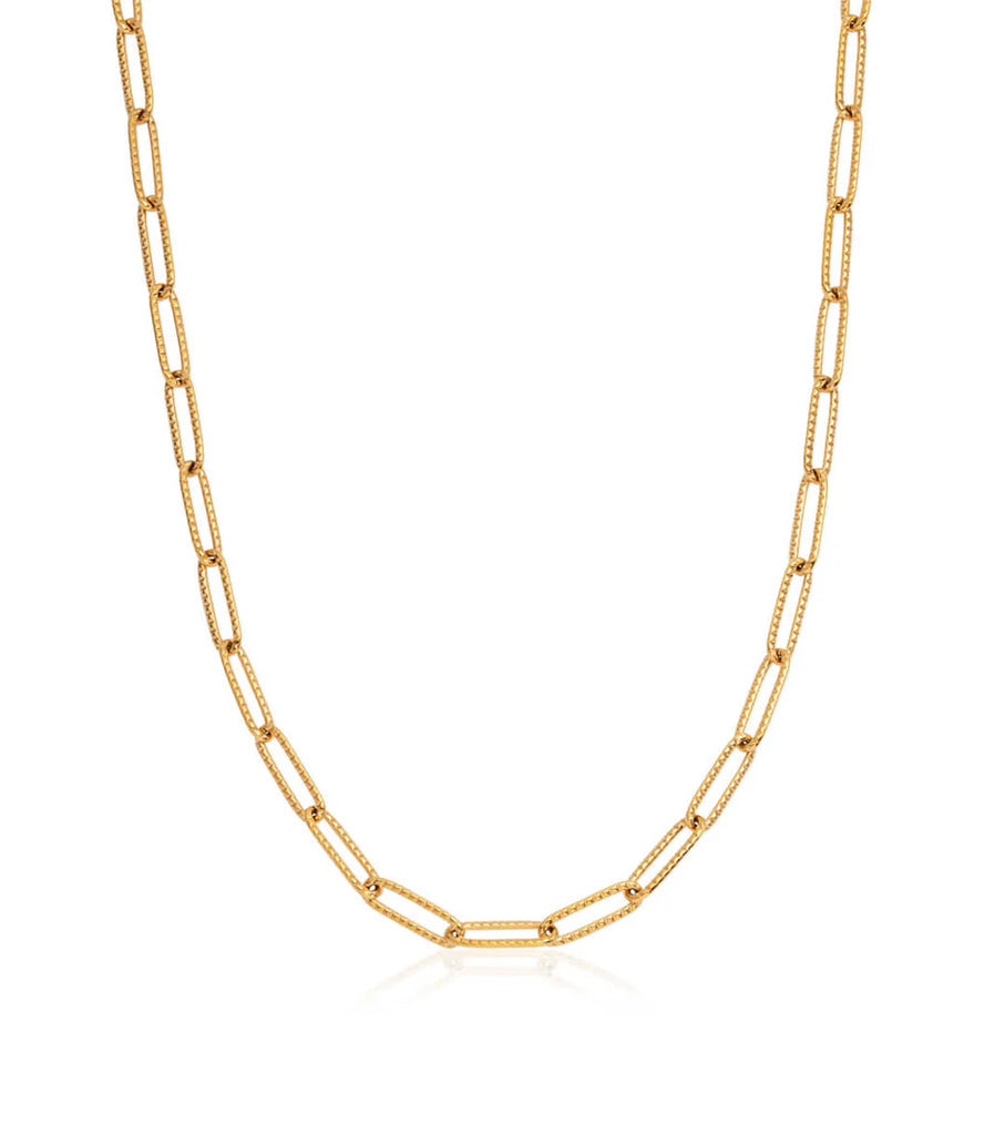 Paperclip Chain Necklace (Gold)