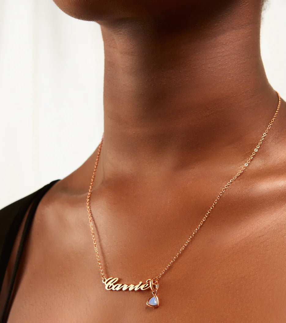 Carrie Name Necklace (Rose Gold)