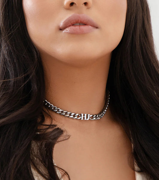 Initial Choker (Silver)