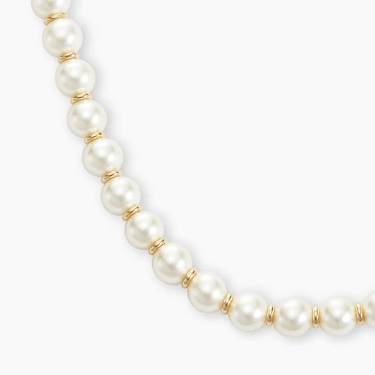 Pearl Rondelle Necklace - 6mm