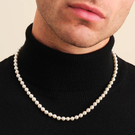 Pearl Rondelle Necklace - 6mm