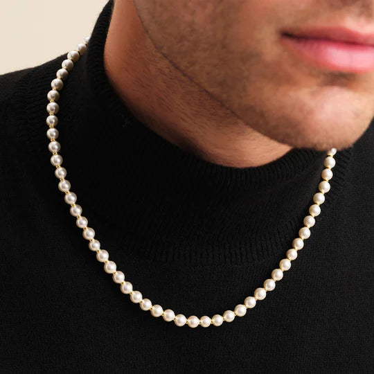 Pearl Rondelle Necklace - 6mm