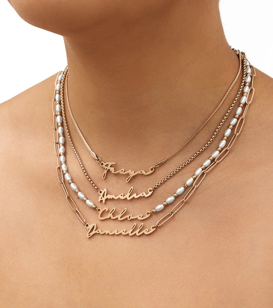 Signature Name Necklace (Rose Gold)