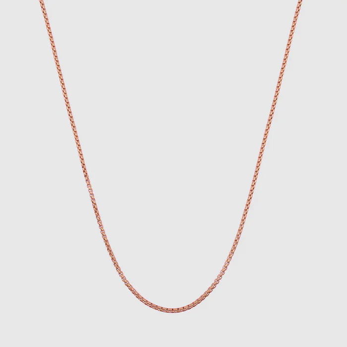 ROUND BOX CHAIN (ROSE GOLD) 2MM