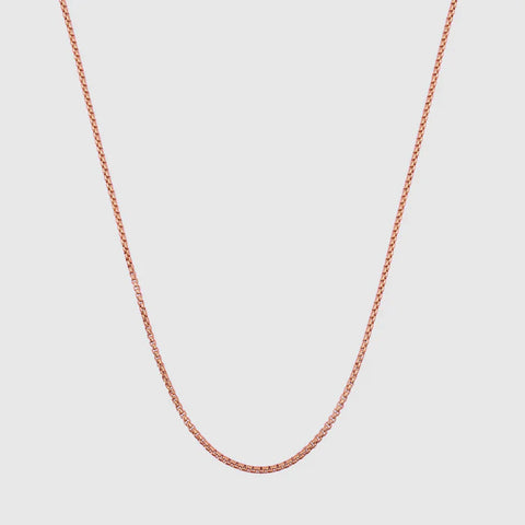 ROUND BOX CHAIN (ROSE GOLD) 2MM