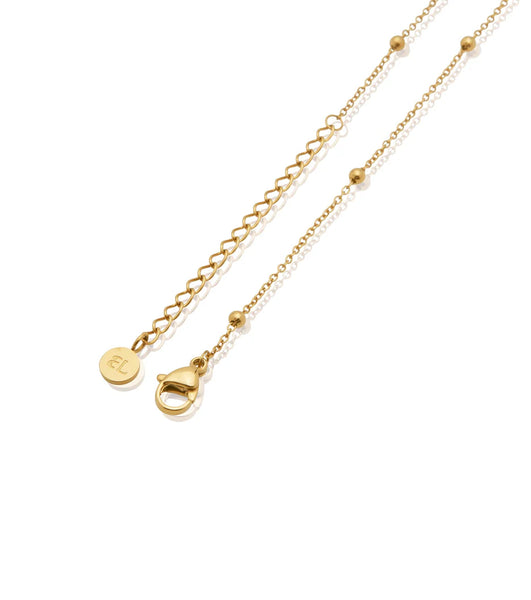 Bubble Initial Sphere Necklace (Gold)