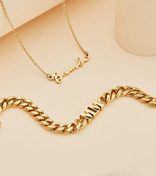 Signature Name Necklace (Gold)