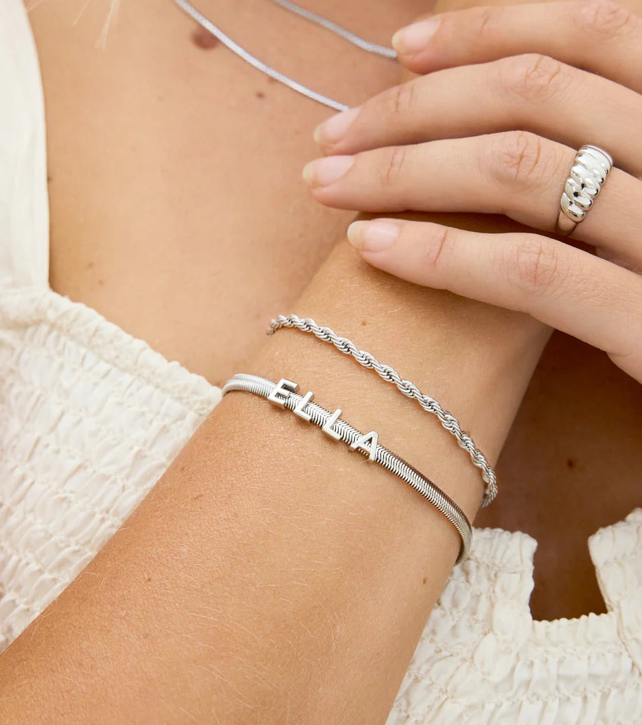 Small Rope Chain Bracelet (Silver)