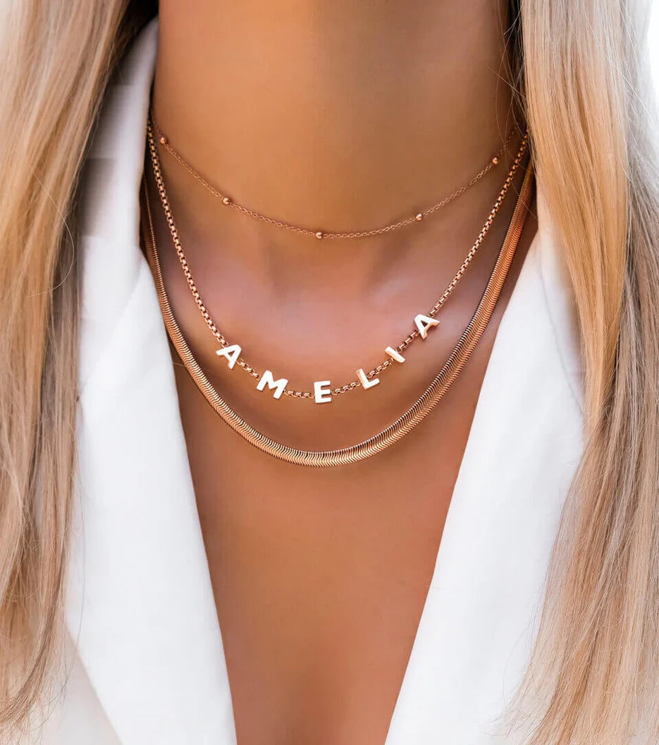 Custom Name Necklace (Rose Gold)