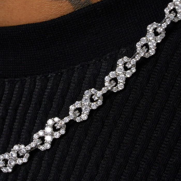 8MM ICED INFINITY CHAIN - WHITE GOLD