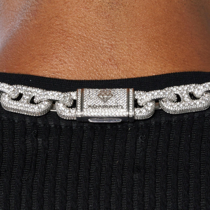 17MM G-LINK DIAMOND CHAIN - WHITE GOLD