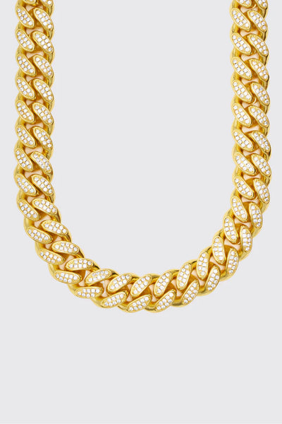 19MM ICED CUBAN CHAIN - GOLD