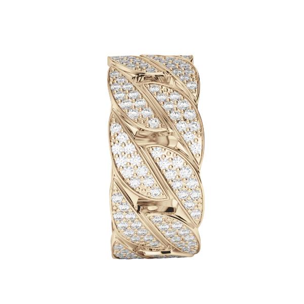 DIAMOND CUBAN LINK RING