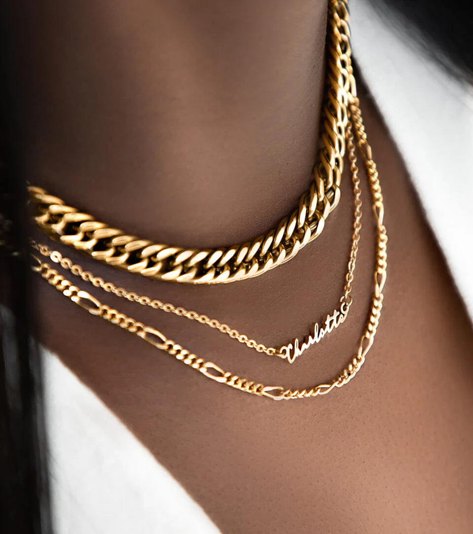 Curb Chain Necklace (Gold)