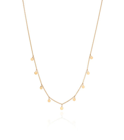 Hanging Disc Necklace (Gold)