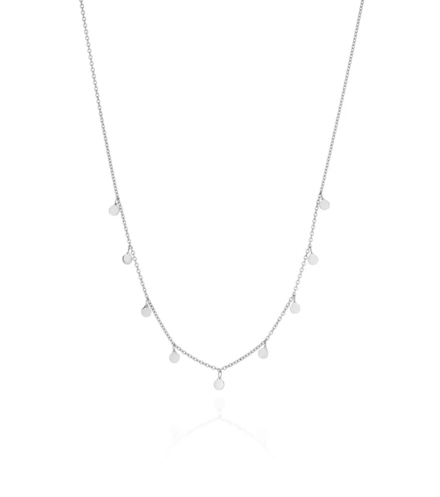 Hanging Disc Necklace (Silver)