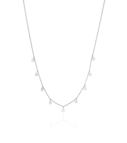 Hanging Disc Necklace (Silver)